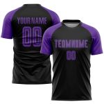 Black Purple Sublimation Soccer Uniform