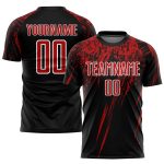 Black Red-White Sublimation Soccer Uniform