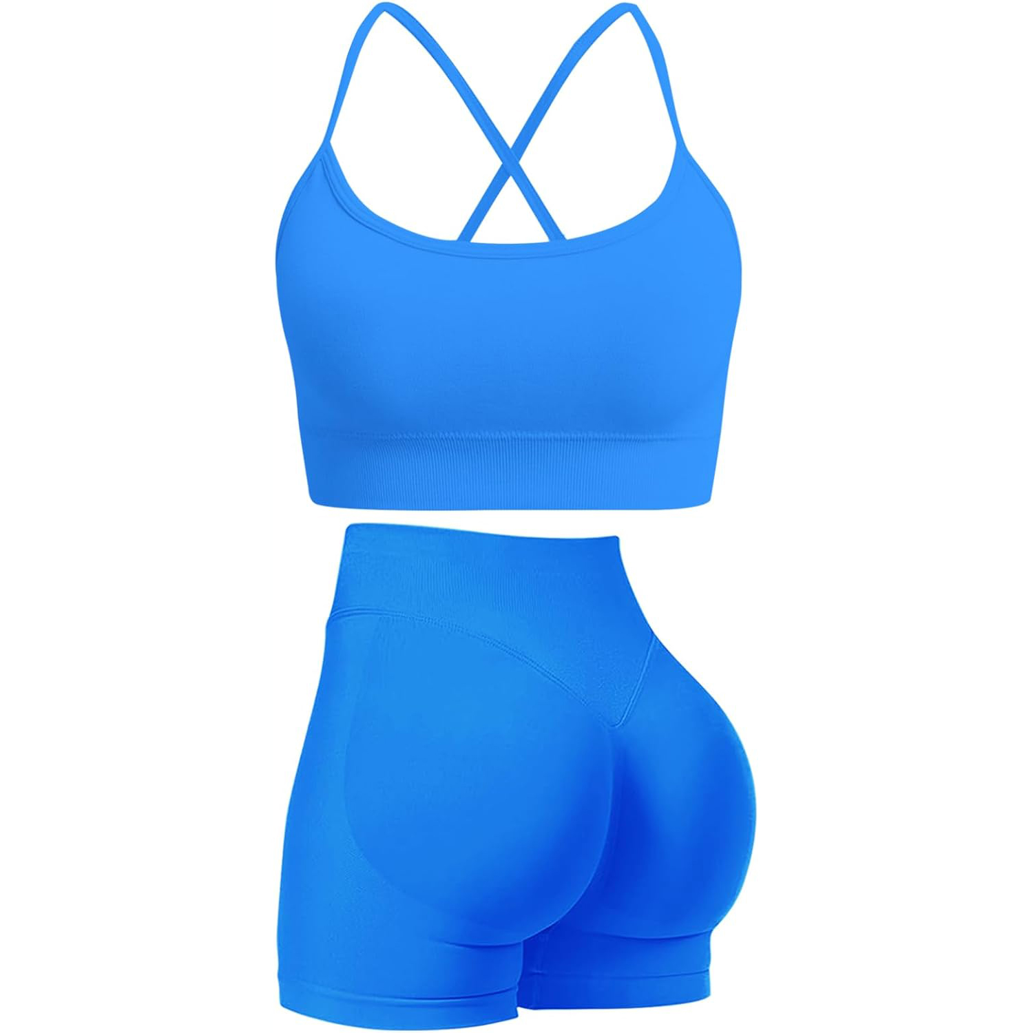 6 Sports Bra and Shorts Active Set - Image 1