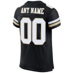 Custom Black, White, & Vegas Gold Mesh Authentic Football Jersey - Image 3
